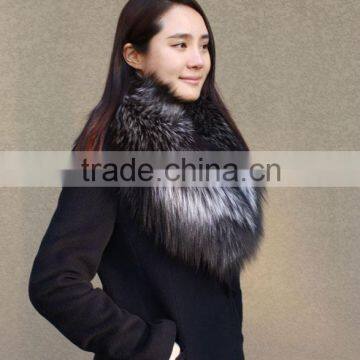 Elegant real fox fur scarf for winter ladies