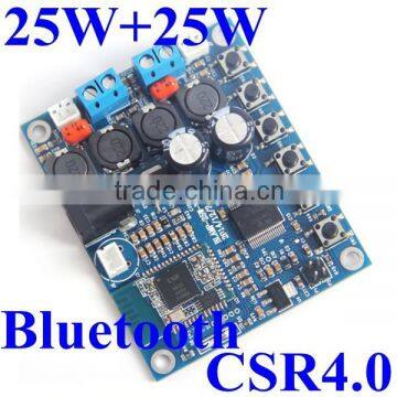 Bluetooth CSR 4.0 audio Receiver Module + Digital Power Amplifier TDA7492P 25w *2 for active speaker