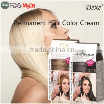 Dexe hair dye color yellow hair coloring cream with 12 colors