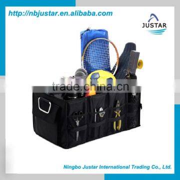 Promotional Cheap Tool Bag, Durable Polyester Large Capacity Car Storage Tool Bag with Insert Cardboard