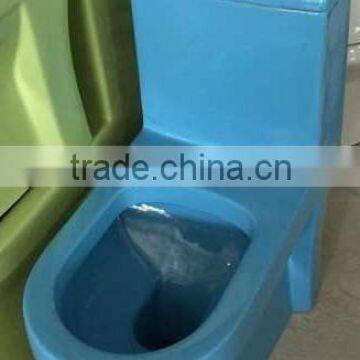 green color glazed siphon ortex wc sitting one piece toilet