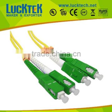 SC/APC to SC/APC Single Mode, Duplex fiber patch cords, 9/125