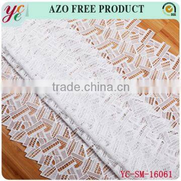 Fashion White Irregular Strips Woven Lace Fabric Embroidery Stone for Garment photo-4