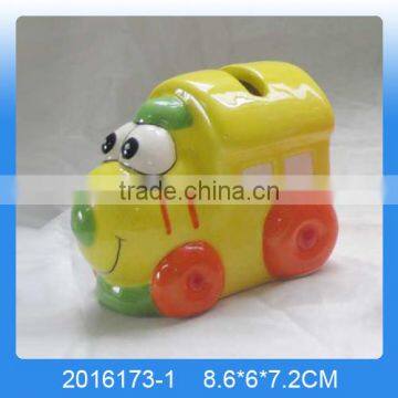 Lovely ceramic car piggy bank