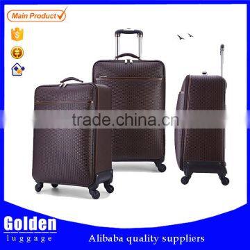 new products faddish design heavy-duty PU leather luggage trolley bag