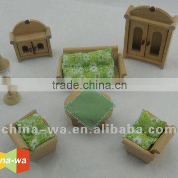 wooden living room or drawing room mini furniture toy set