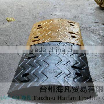 1000*380*50mm High Quality Hot Sell Rubber Speed Hump for Crossing/heavy Strength Rubber Speed Hump Used on Road for Safety photo-3