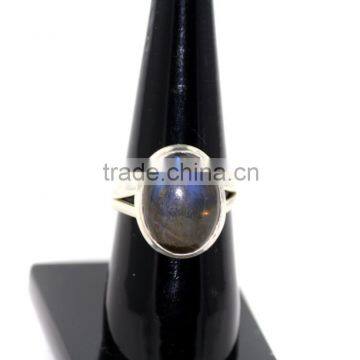 Labradorite Oval Cab 925 Sterling Silver Loose Gemstone Ring