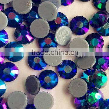 euro hotselling high quality strong glue 5mm emerald AB scarf hotfix rhinestone