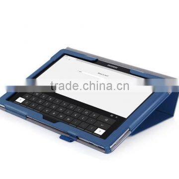 Factory Direct Pricing Cow Leather Multifunctional Case for Samsung Tab Pro S With Built in Stand, Hand Strap photo-5