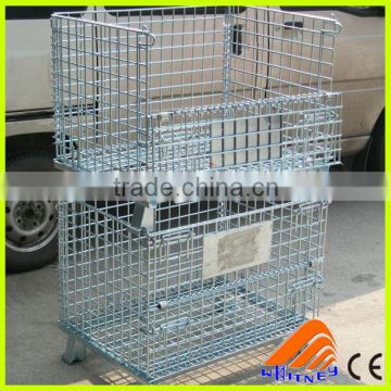 grid cube storage, galvanized gitterbox, metal storage cage