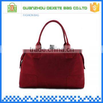 Outdoor fashion china red color tote women sport pu travel bag