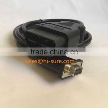 16 pin obdii connector male to d-sub connector db9 female connector for car diagnostic tool