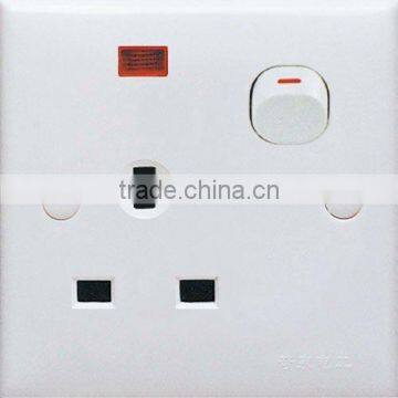 1 gang+13A socket+neon
