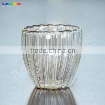 Manufacturer Mouthblown Borosilicate Unique Double Wall Glass Drinkware Cup