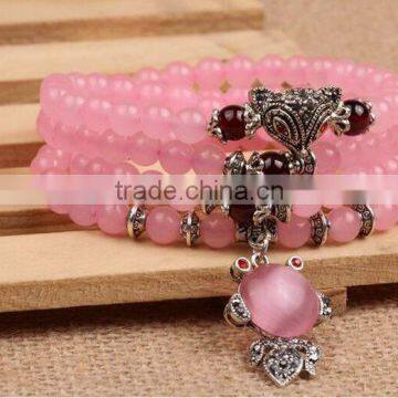 Natural Rose Quartz Crystal Beads Bracelets for Wedding Souvenir Wholesale photo-2