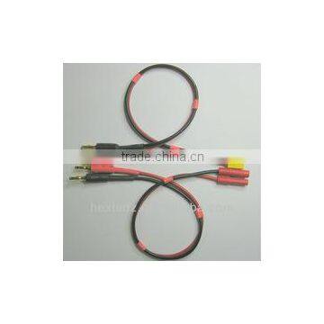 LIPO Charger Cables 14 AWG XT60 and Red 4mm Connector