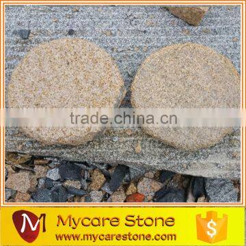 Cheap yellow granite round paving stone