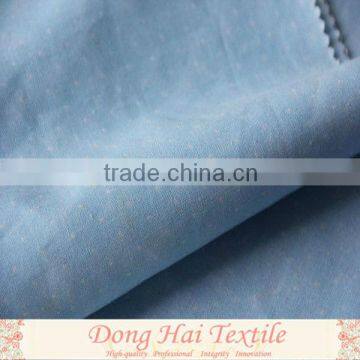 Blue plain cotton fabric print with star