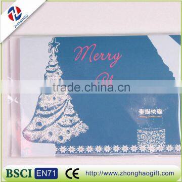 2016 hot stamping greeting card with christmas wishes