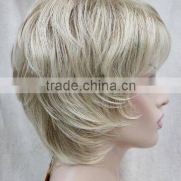 Natural Style Blonde Mixed Short Women Ladies Daily Wig N515 photo-3