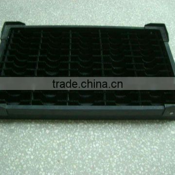 Black pp conductive tray with compartments