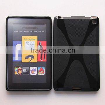 Newest fashion MIX Colors TPU Soft Gel X line Cover back cover for Amazon Kindle Fire HD 6 china suppliers