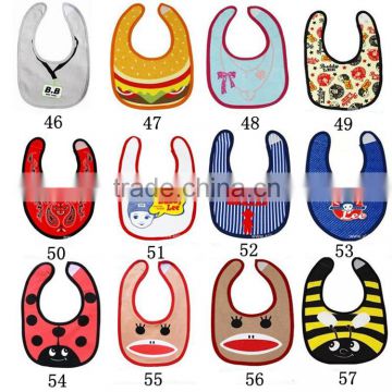 Super soft OEM service supply type 100% embroidery cotton funny adult bibs