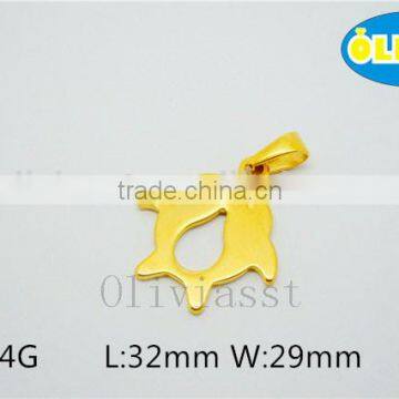 Olivia 2016 New Fashion Present Gift Modern 304 Stainless steel 2 Dolphins Pendant