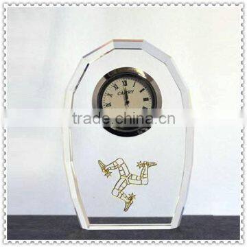 Engraved Diamond Mini Crystal Clocks For Business Gifts