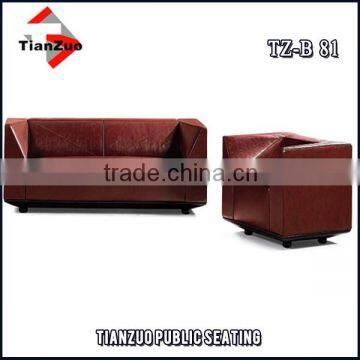 Diamond style reddish brown modern leisure sofa set