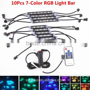 2016 Waterproof RGB 7-Color Wireless Remote Car Interior Footwell Floor Decor Atmosphere LED Light