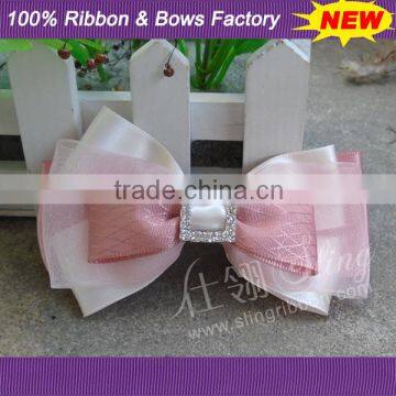 Satin Ribbon Bow With Alligator Clip