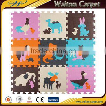 Nursery educational kindergarten lovely eva foam non-toxic animal puzzle mats