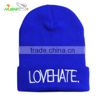 High Quality Pom Pom Cheap Custom Embroidery Winter Hat/Knitted Beanie/Knitted Hat photo-3