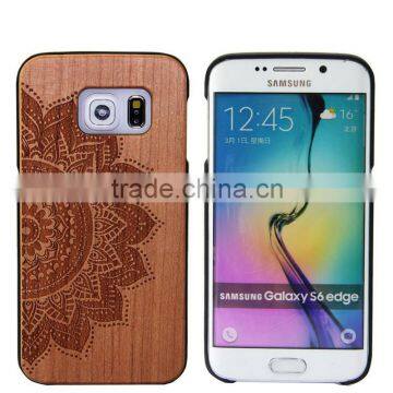 Pretty Laser Engraved Wood Back Cover For Samsung S6 /s6 Edge Plus Case photo-6