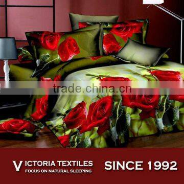 red flower apple green background bed in bag bedding comforter sheets bedspread
