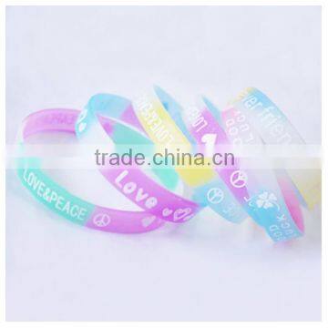 Fashion printed silicone wristband/silicone wristband/wrist band