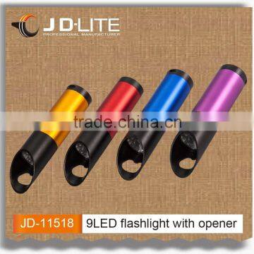 9 led multi purpose torch with bottle opener high powered torch