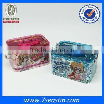 children handheld cosmetic storage tin box metal package tin gift wholesale from Dongguan manufacturer