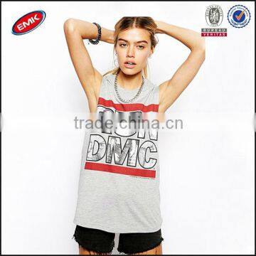 RUN DMC custom print rock hip hop loose tank top wholesale women