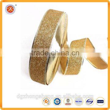 High Quality Fashion Red Christmas Ribbon With Glitter Christmas Ribbon Decoration photo-6