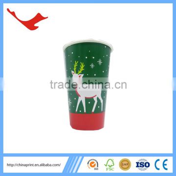 005 christmas printed disposable paper cup price