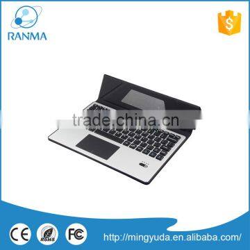 Super Slim Aluminum Bluetooth Keyboard Leather Case for 10.1 Tablet