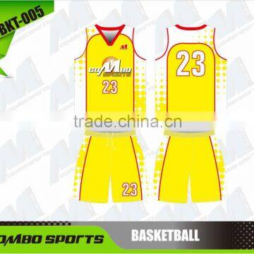 custom dye sublimated basketball singlet and shorts