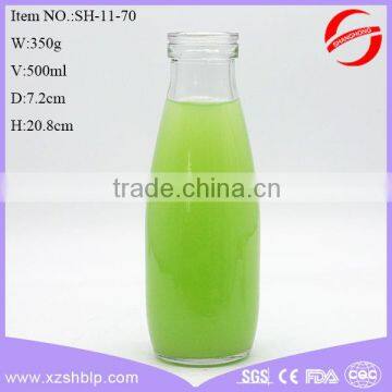 500ml glass drinking bottle with crown cap