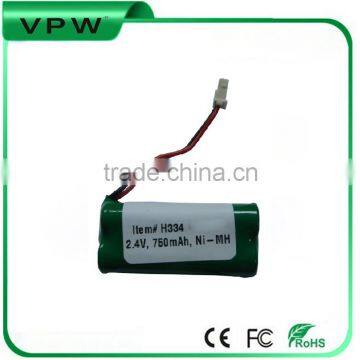 Rechargeable Cordless phone battery NI-MH AAA 2.4V 750mAh Battery Pack