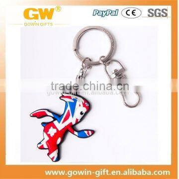 Famous Brand Own Designs Custom Rubber Promotional Keychain