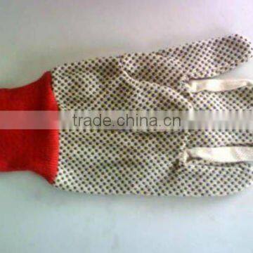 cotton knitted gloves with one side PVC dots