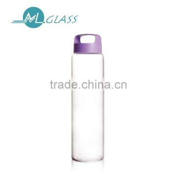 800ml borosilicate glass bottle water bottle drink bottle with portable lid N6387